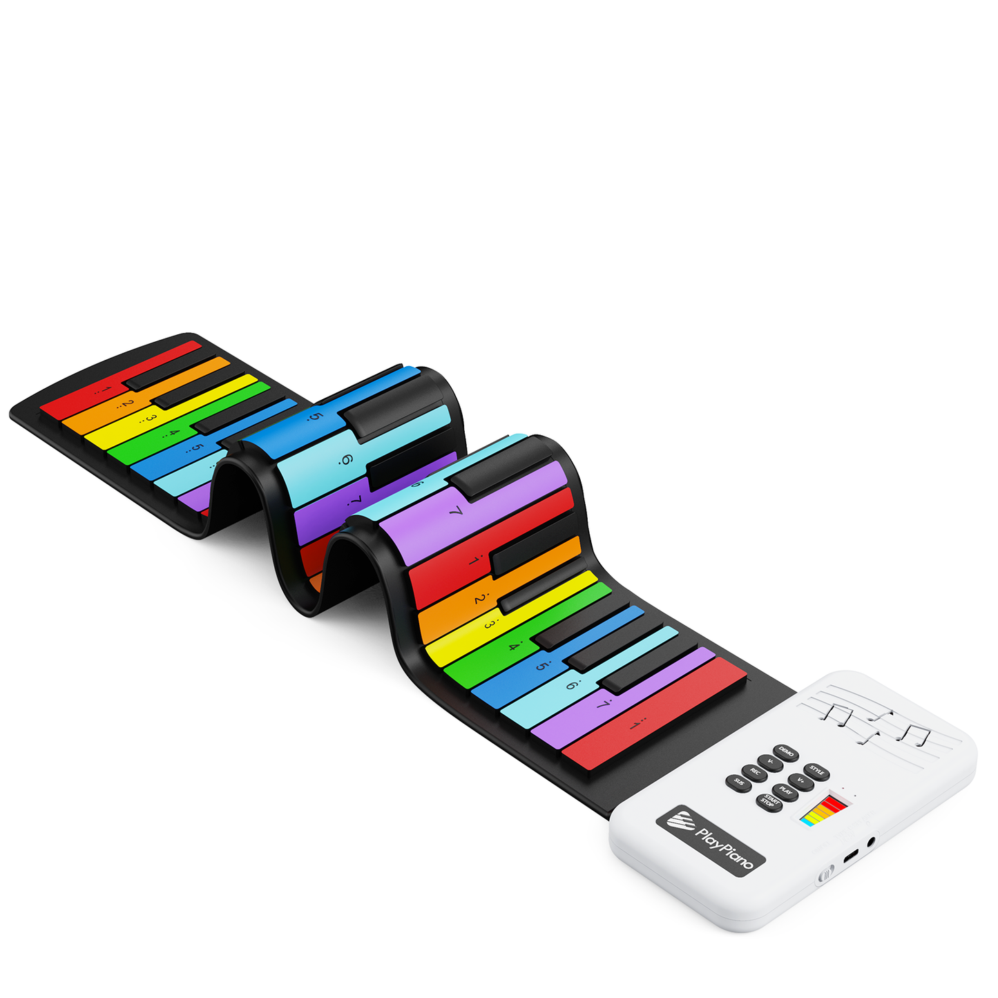 49 Key Roll Up Keyboard Piano, Portable Digital Electric Foldable Piano Keyboard, Rechargeable