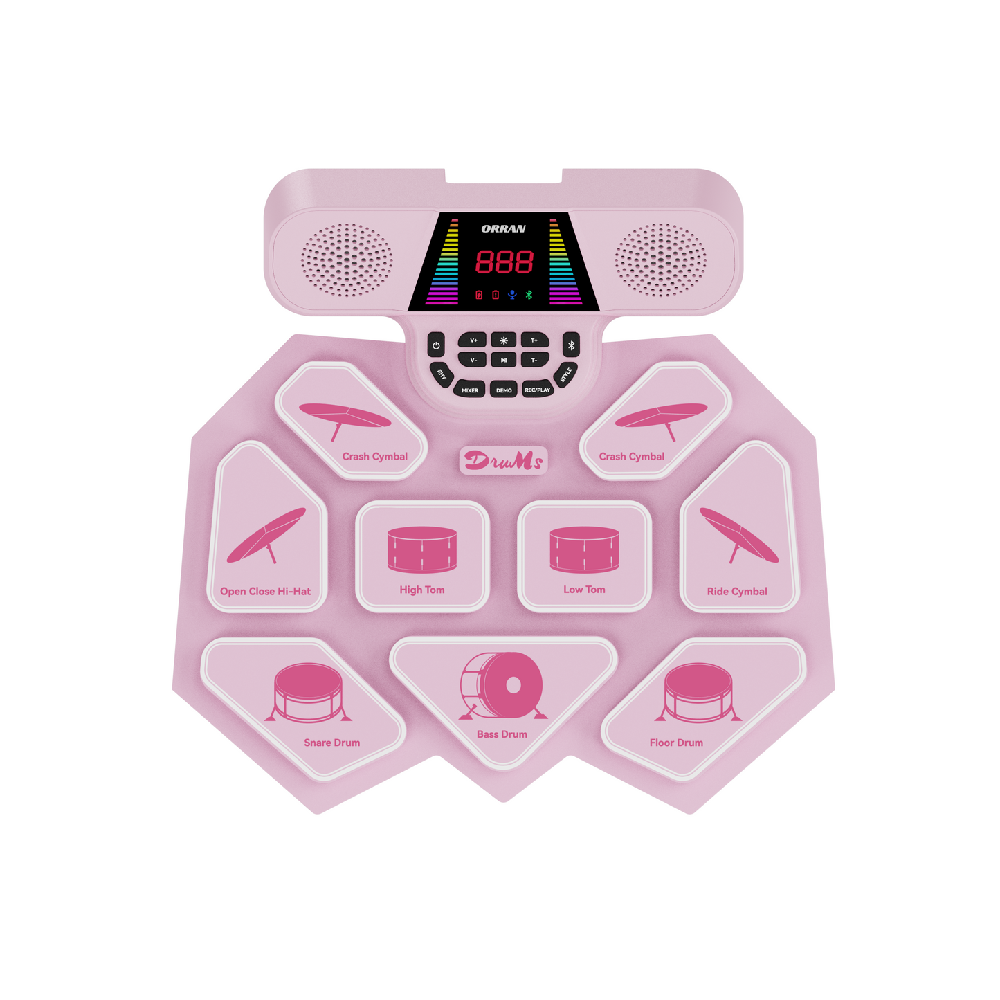 Electronic Drum Set for Kids Adults, 9 Pads Portable Electric Drums with Headphone Jack & Speaker
