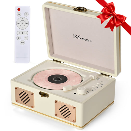 Udreamer Portable CD Players for Home Stereos, Home CD player Portable,CD player with Bluetooth,Stereos for Home | White