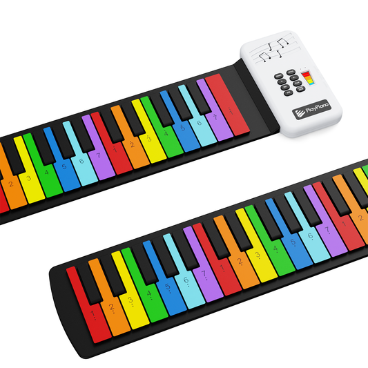 49 Key Roll Up Keyboard Piano, Portable Digital Electric Foldable Piano Keyboard, Rechargeable