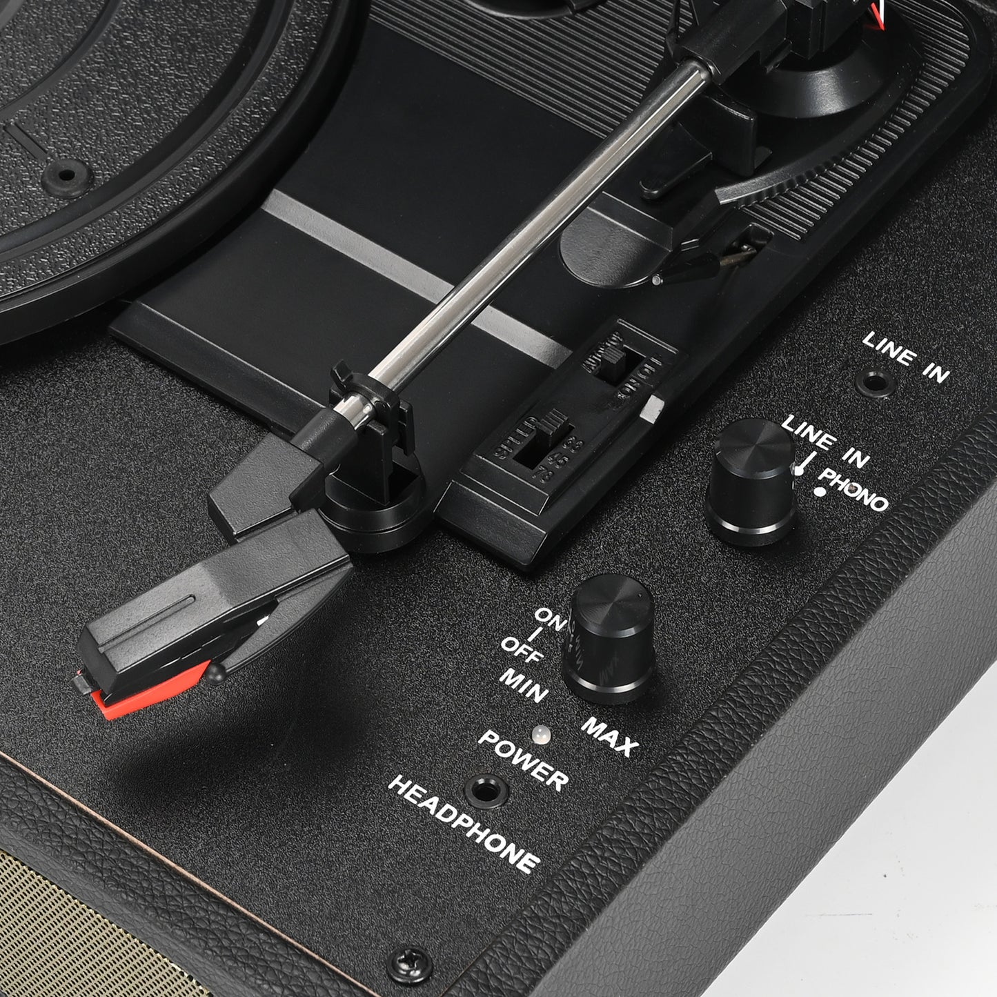 Udreamer Vinyl Record Player 3-Speed Turntable with Bluetooth,Suitcase Portable Vintage Audio Turntables,Black