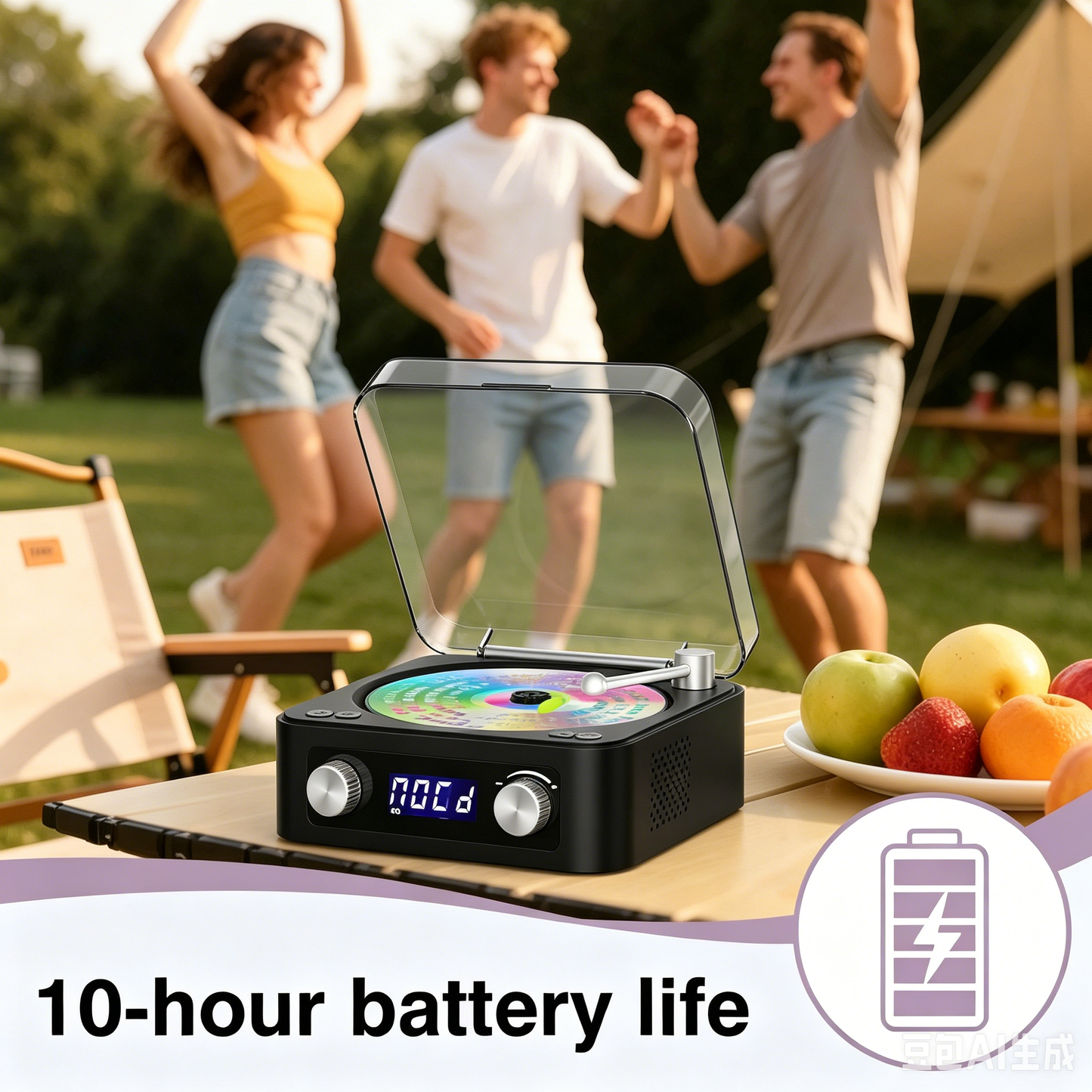 Udreamer CD Players for Home,Digital Portable CD Player with Bluetooth Hi-Fi Stereo Sound,Remote Control, Support AUX/USB, Headphone Jack,Purple
