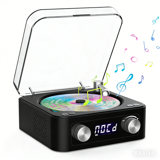 Udreamer CD Players for Home,Digital Portable CD Player with Bluetooth Hi-Fi Stereo Sound,Remote Control, Support AUX/USB, Headphone Jack,Purple