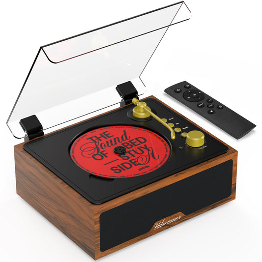 Udreamer Portable CD Players for Home, with Bluetooth &Hi-Fi Stereo Speakers,Remote Control | Black