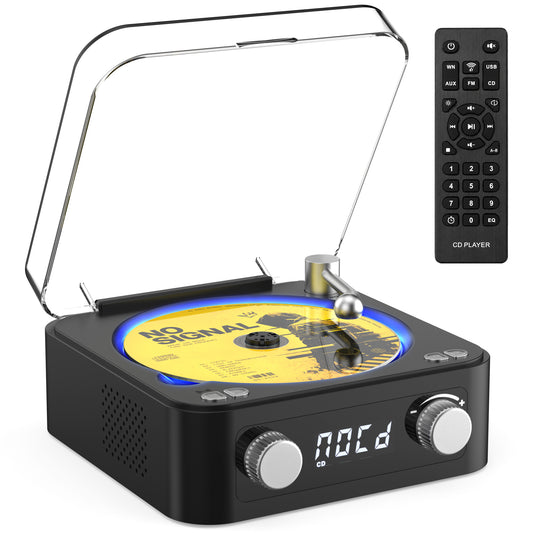 Udreamer CD Players for Home,Digital Portable CD Player with Bluetooth Hi-Fi Stereo Sound,Remote Control, Support AUX/USB, Headphone Jack,Purple