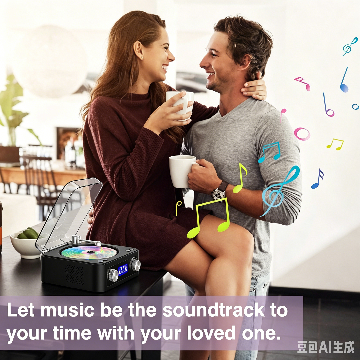 Udreamer CD Players for Home,Digital Portable CD Player with Bluetooth Hi-Fi Stereo Sound,Remote Control, Support AUX/USB, Headphone Jack,Purple