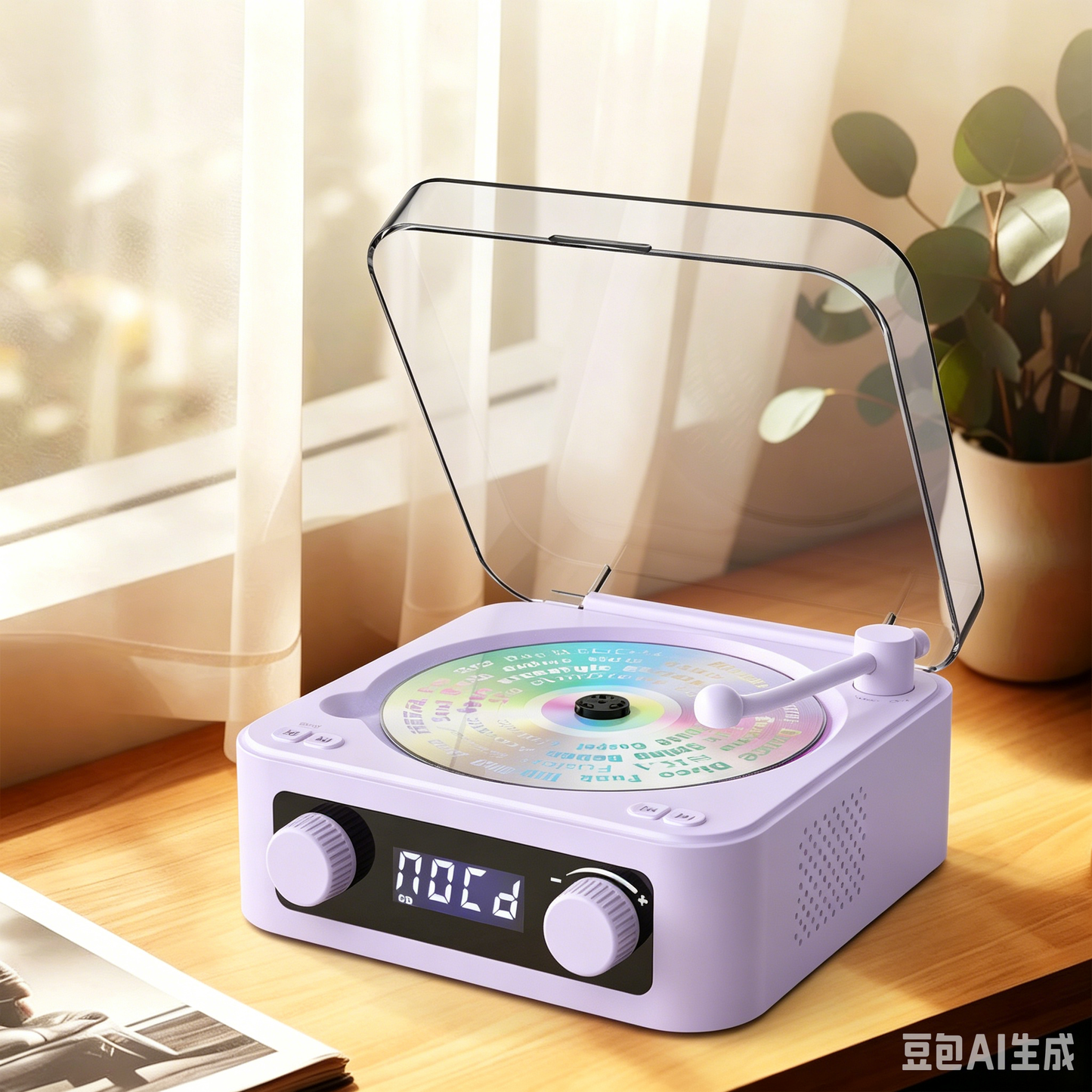 Udreamer Portable CD Players for Home Stereos, Home CD player Portable,CD player with Bluetooth,FM,Stereo Speakers | Purple