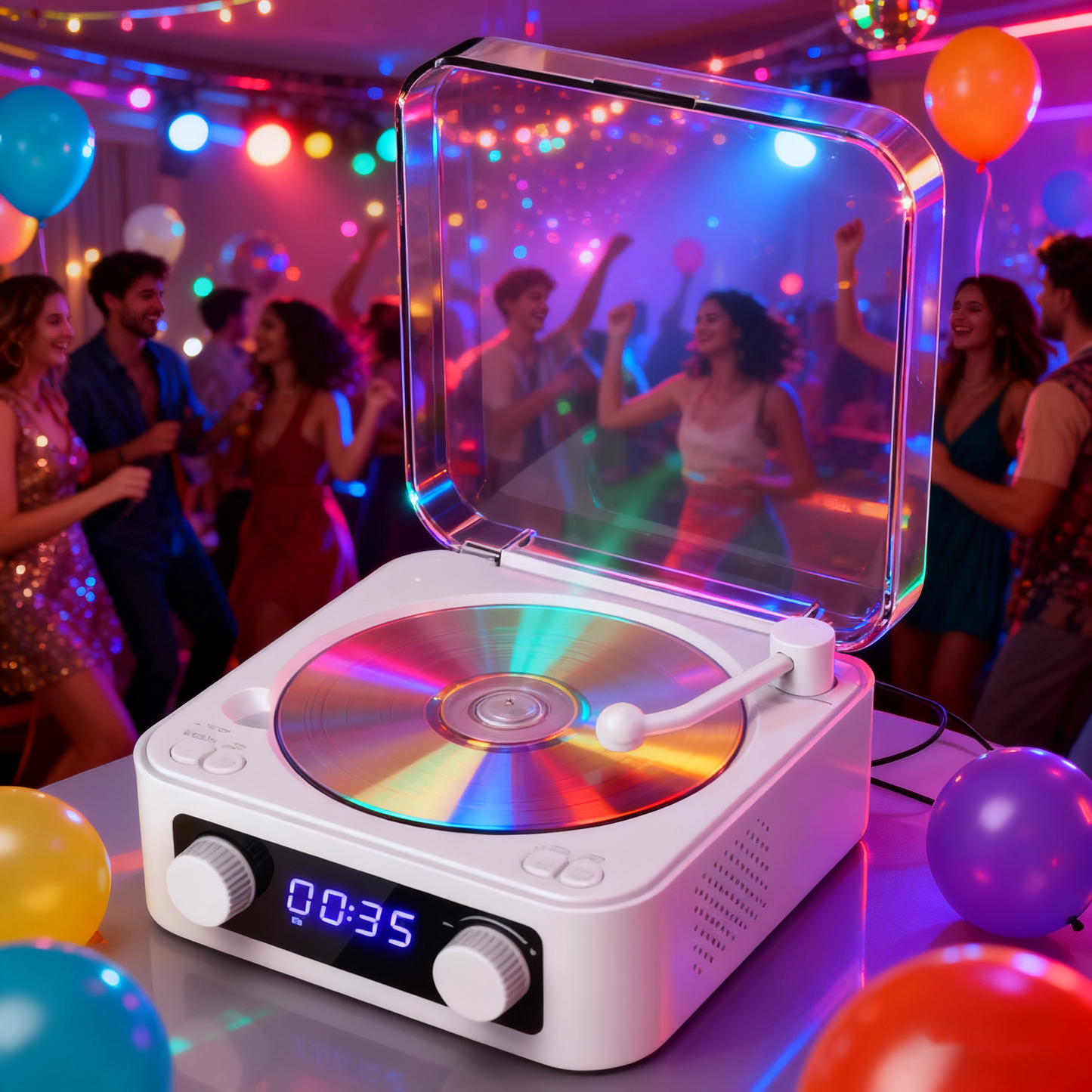 Udreamer CD Players for Home,Digital Portable CD Player with Bluetooth Hi-Fi Stereo Sound,Remote Control, Support AUX/USB, Headphone Jack,Lighting